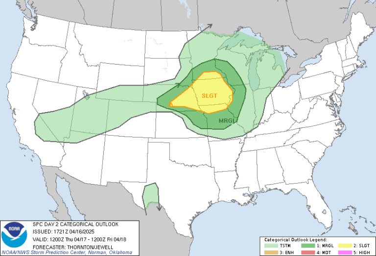 SPC Day 2 Outlook – Severe Storms Possible Across NE, IA, and MN on ...